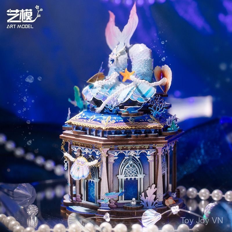 Hop dung trang suc nu than Bien 3D kim loai Yemo do choi lap rap qua tang cao cap