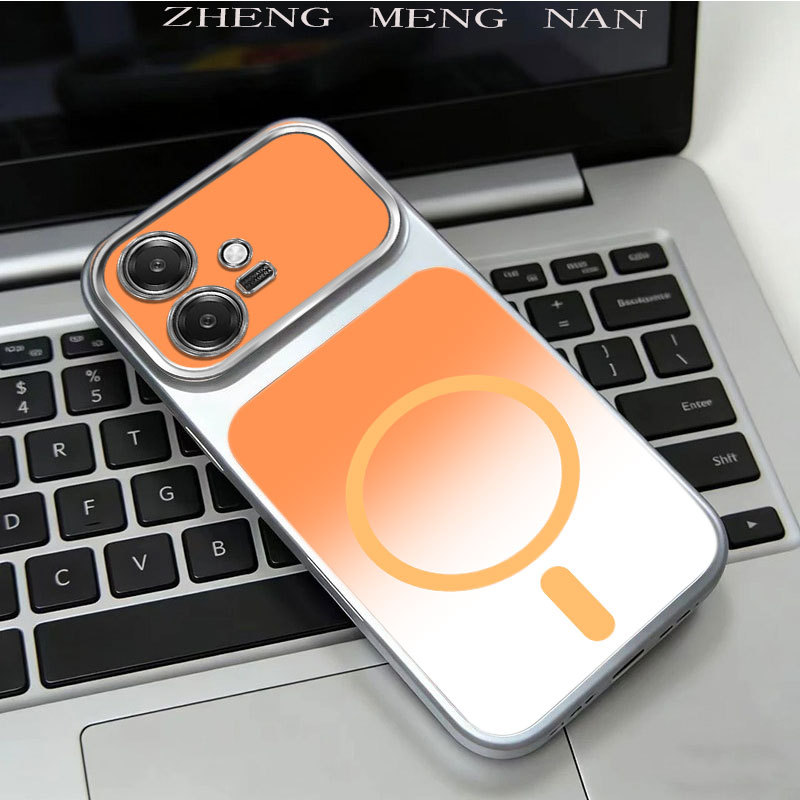 Thích hợp cho OPPO A3 5G OPPO A3X 4G OPPO A3X 5G OPPO A5i 4G Vỏ điện thoại chống rơi in màu bạc mờ 3