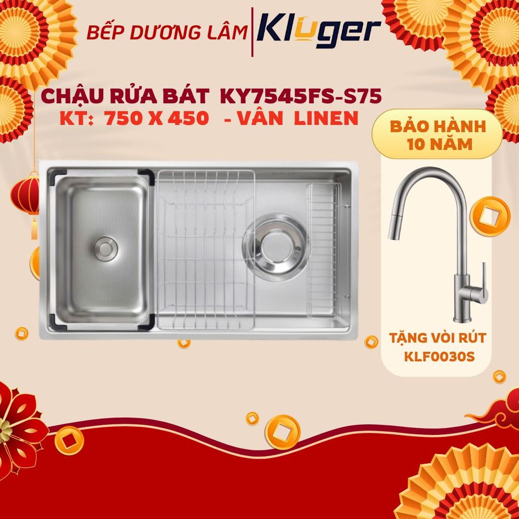 Chậu rửa bát Kluger KY7545FS – S75 | Hàng chính hãng