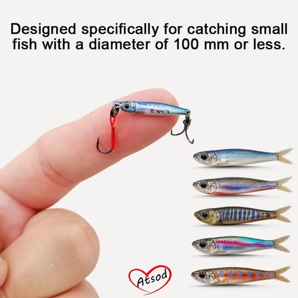 ATSOD Mini Jig Mồi, Bionic Mini Shape 1.5 / 3g / 5g Trọng Lượng Micro Jigging Mồi, Mini Bionics Desi