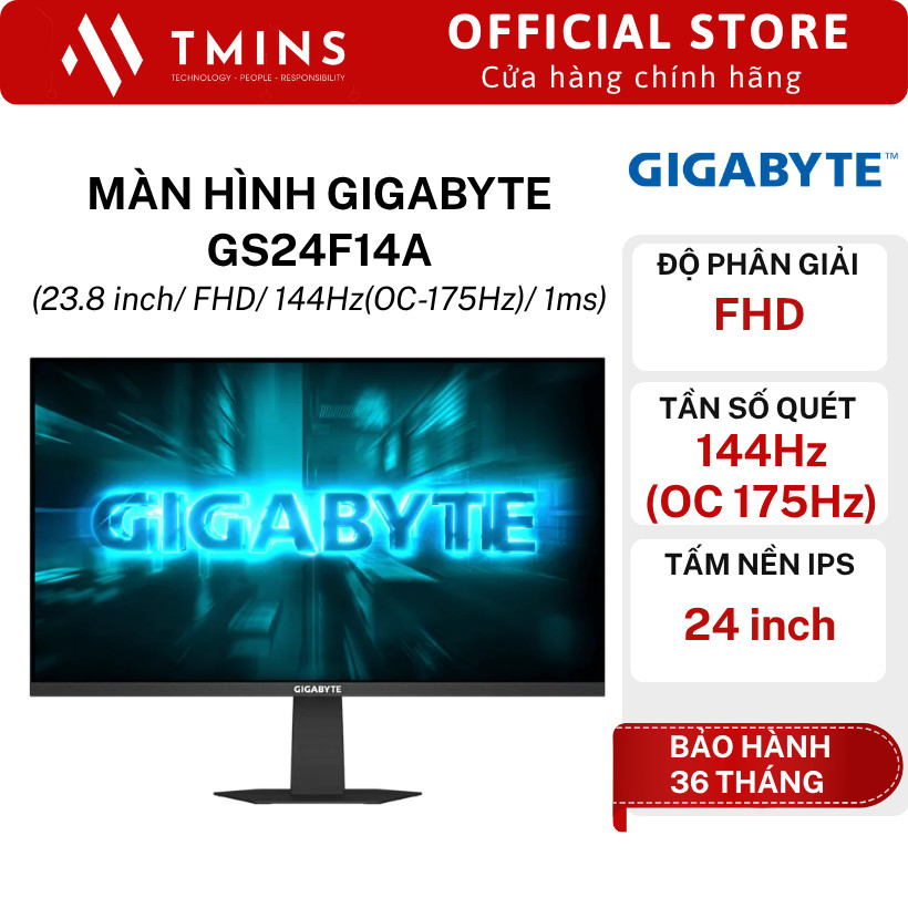 Màn hình Gaming GIGABYTE GS24F14A/ GS25F2/ G27Q20T (24-27 inch/ IPS, SS IPS/ FHD, QHD/ 1ms, 0.5ms)