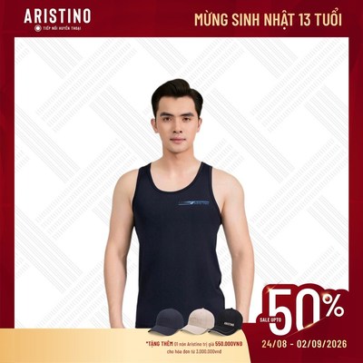 Áo ba lỗ Tank Top Aristino Thiết Kế Co Dãn Thấm Hút Tốt Tôn Dáng Dễ Vận Động - ATT007AS0