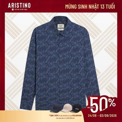 Sơ mi nam dài tay Aristino Business Brezza suông rộng thiết kế cúc cài cổ tinh tế đứng form 1LS1170Z