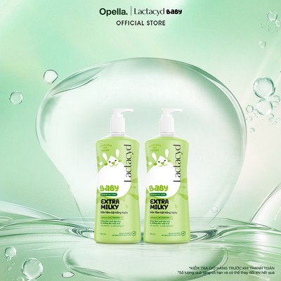 Bộ 2 Chai Sữa Tắm Gội Trẻ Em Lactacyd Baby Extra Milky Làm Sạch Dịu Nhẹ và Dưỡng Ẩm Vượt Trội Size Jumbo 800ml