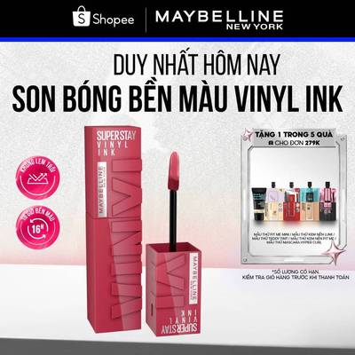 Son Bóng Bền Màu Nhẹ Môi Superstay Vinyl Ink Maybelline New York 4.2ml