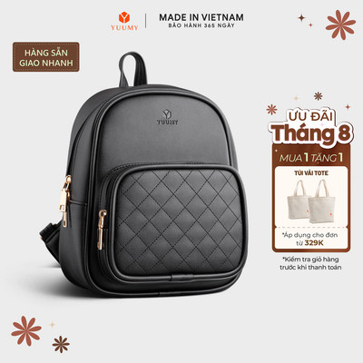 Balo Yuumy (Thời trang nữ cỡ trung chần chỉ - Balo da YBA35)