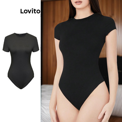 Lovito Phong cách thường ngày Bộ đồ liền thân trơn thông thường dành cho nữ L87ED251