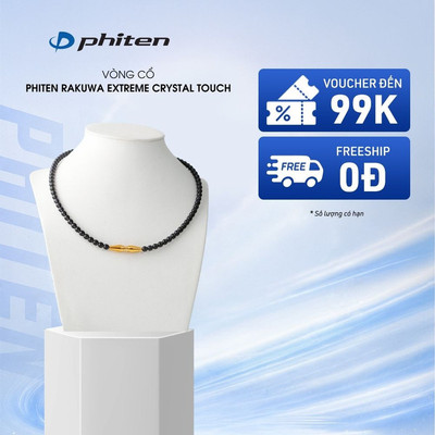 Vòng Cổ Phiten Rakuwa Necklace Extreme Crystal Touch Hỗ Trợ Vận Động Thể Thao Giúp Cân Bằng Cơ Thể