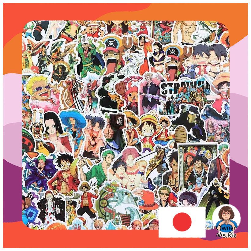 One Piece Sticker Set - Waterproof Anime Pirate King Character Decals, 120pcs Cute Cartoon Stickers 