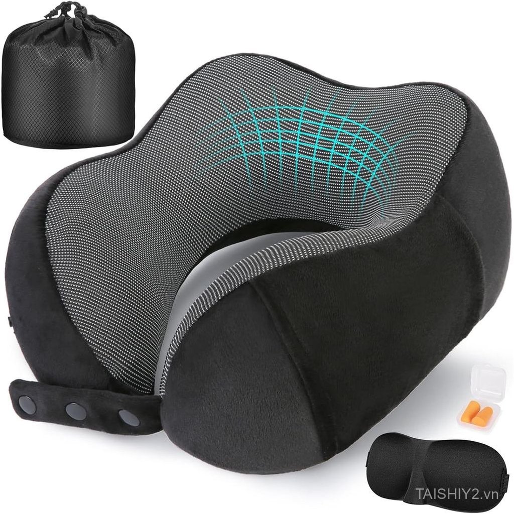 Cirorld Neck Pillow for Traveling, Travel Pillows for Airplanes,100% Pure Memory Foam Travel Neck Pi
