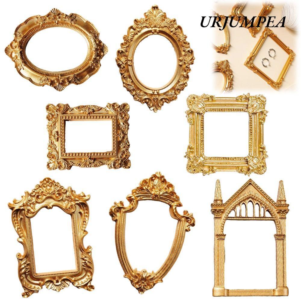 URJUMPEA DIY Shadow Box Frame, Gold DIY Mini Photo Frames, Creative Wedding Photo Display Frame Quà 