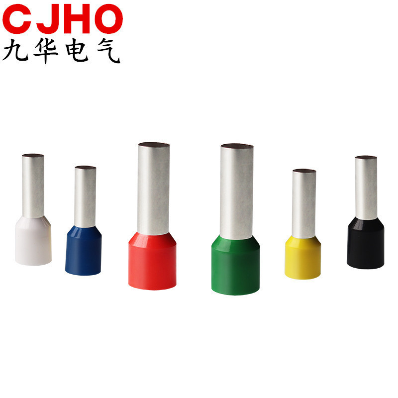 Đầu nối ống cách điện sẵn E0308 kiểu châu Âu, đầu nối ép nguội dạng chốt VE0308, đầu nối dây đồng.
