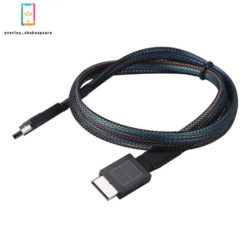 Cáp PCIE4.0 SAS 24Gbps Cáp nối dài dữ liệu Oculink SFF-8611 sang SFF-8611 Đường truyền dữ liệu máy c