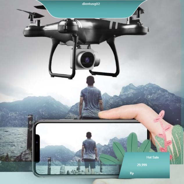 Máy bay điều khiển từ xa Flycam KY101 HJ14 có Camera 4K Wifi FPV trực tiếp tự cân bằng