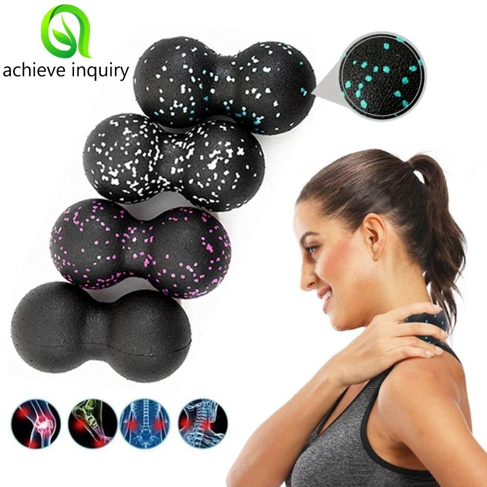 ACHIEVE INQUIRY EPP Massage Ball, EPP Elastic Fitness Peanut Massage, Massage Yoga Gym Double Lacros
