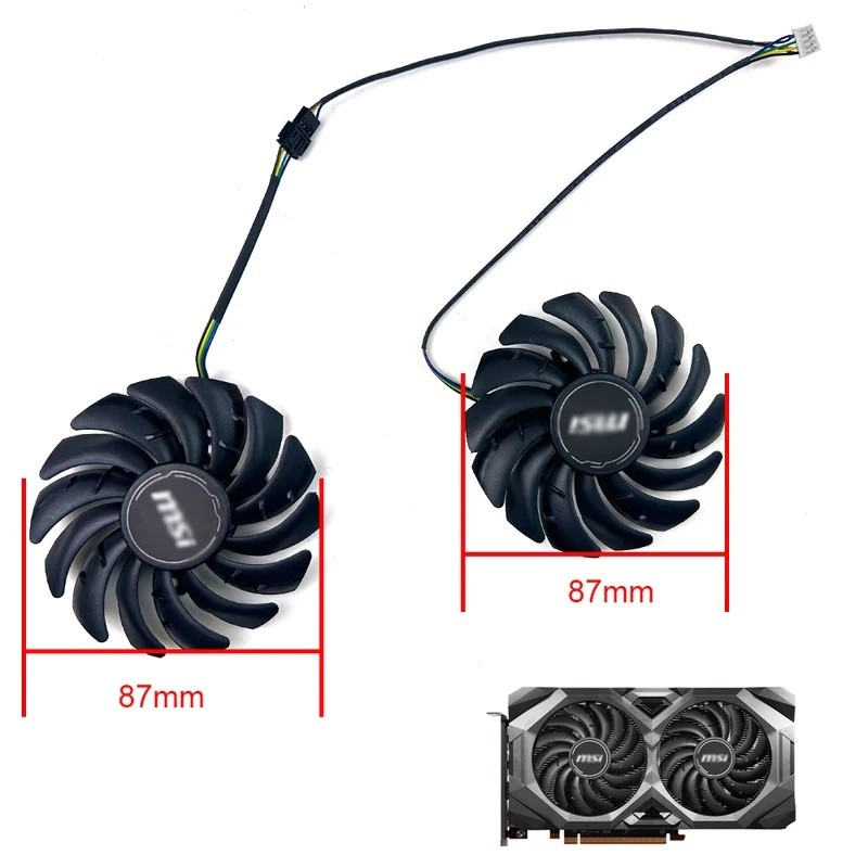 Thay thế quạt card đồ họa im lặng cho MSI Radeon RX 6600 XT RX5600XT 5700 5700XT MECH 2X 8G OCV1 quạ