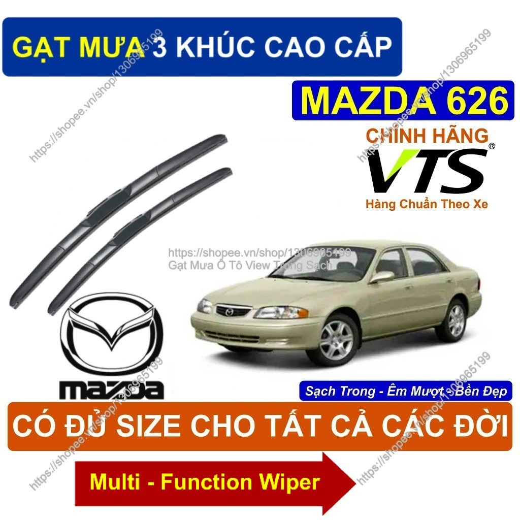 Gạt Mưa 3 Khúc Cao Cấp; Gạt Mưa Bền Đẹp Kính Lái Mazda 626; Cặp Gạt Mưa Kính Lái Mazda 626;  Mazda 6