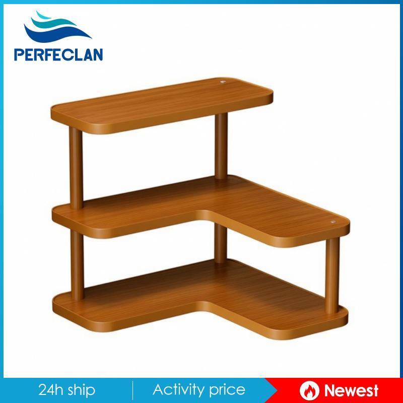 Kệ góc 3 tầng tiết kiệm không gian | Kệ góc, tầng có kệ gỗ, để bàn