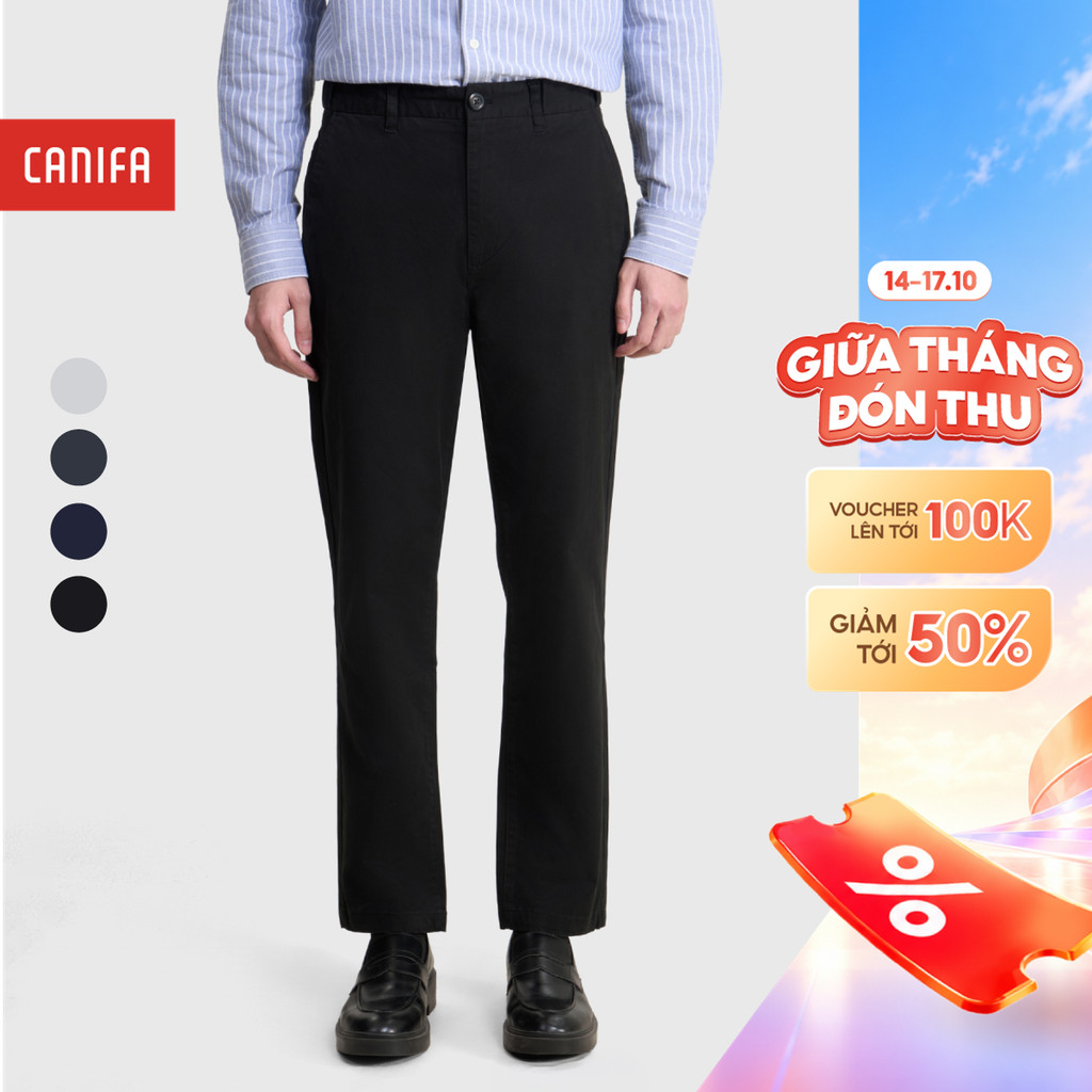 Quần kaki nam CANIFA dáng công sở form suông basic 8BK26A001