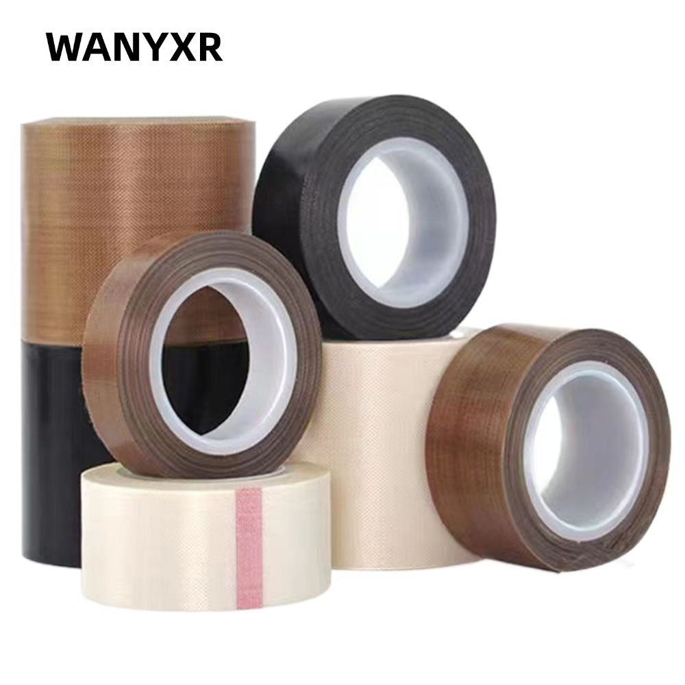 WANYXR 10m / Cuộn Băng PTFE, Băng vải chịu nhiệt độ cao chống thấm nước, Băng dính sợi thủy tinh bền chống mài mòn cách nhiệt cho máy hút chân không