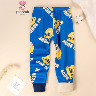 【YAOEENH】100-160CM Vừa Lớn Trẻ Em Quần Legging Một Mảnh Quần Pyjama Thu Đông Bé Trai Bé Gái Hoạt Hình In Hình Lông Cừu Quần Ấm Có Sẵn Vận Chuyển Nhanh