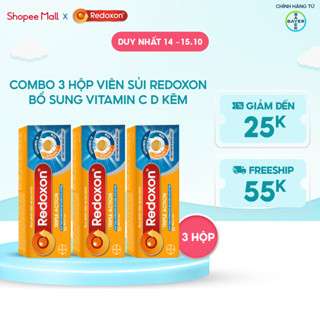 Bộ 3 Viên sủi bổ sung Vitamin C, D, và Kẽm Redoxon Triple Action 10 viên/hộp