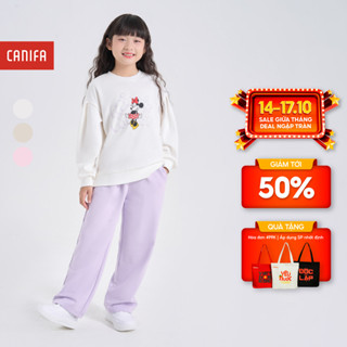 Bộ quần áo bé gái CANIFA dài tay quần dài in hình 1ST24W008