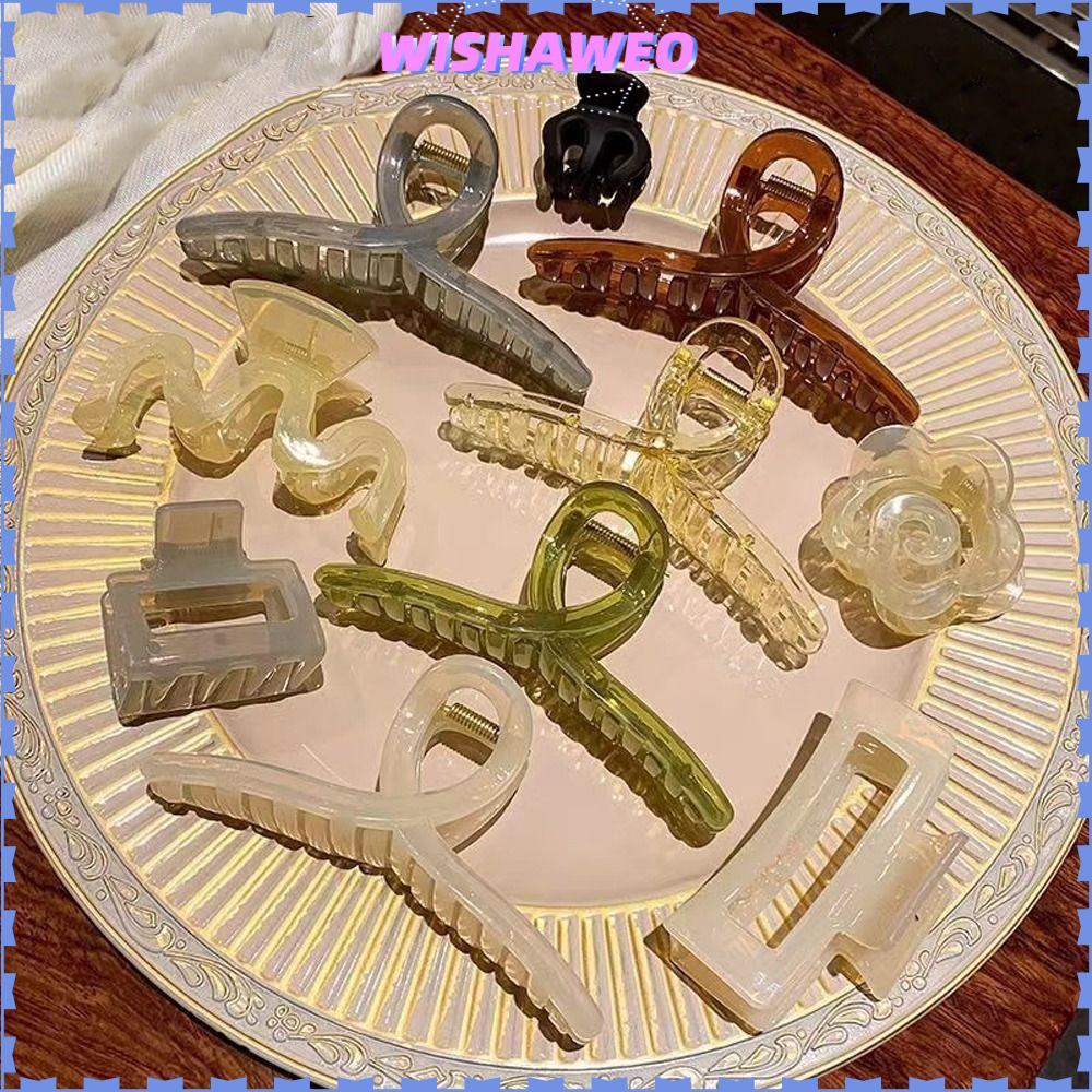Wishaweo - Bộ 32 Kẹp Tóc Barrette Màu Kẹo, Phù Hợp Cho Duoi Ngua Cao