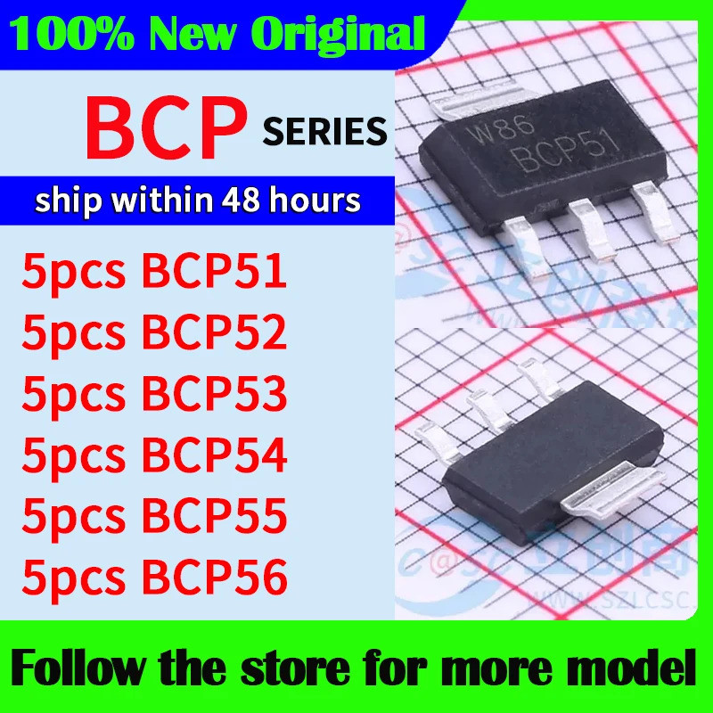 5 CHIẾC BCP51 BCP52 BCP53 BCP54 BCP55 BCP56 SOP chip ic
