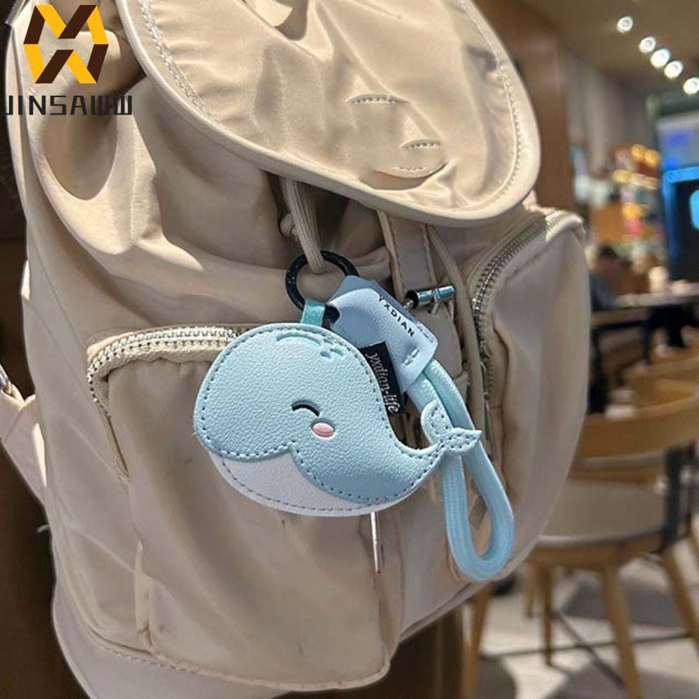 Mặt dây chuyền cá heo JENIFDERDZ, Móc khóa cá heo động vật đại dương bằng da PU, Túi cá voi sáng tạo