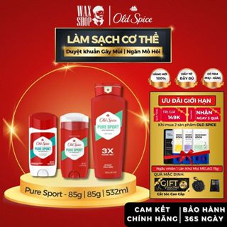  Lăn khử mùi sữa tắm Old Spice Pure Sport 85g | 532ml chính hãng lăn nách sáp khử mùi 
