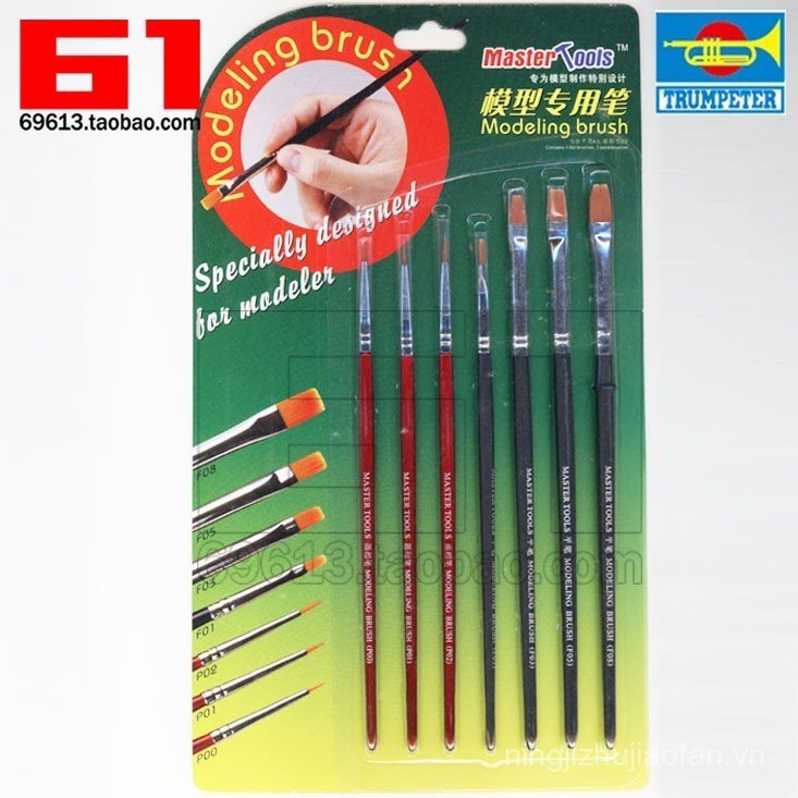 Trumpeter Model Tool 09900 Model Coloring Pen Set (7 Chiếc) Coloring Hook Line Pen Face Pen Row Pen