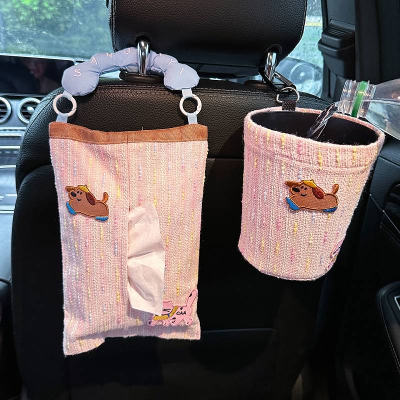 Car Tissue Bag Hanging Bag Cute Tissue Box for Car Car Seat Tissue Bag Hanging Tissue Box Tissue Sto
