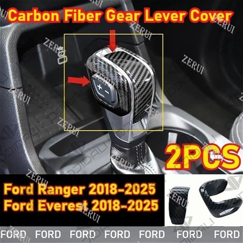 ZR Dành Cho Xe Ford Ranger Everest Sợi Carbon Gear Lever Dành Cho Xe Ford Ranger 2018-2025 Ford Ever