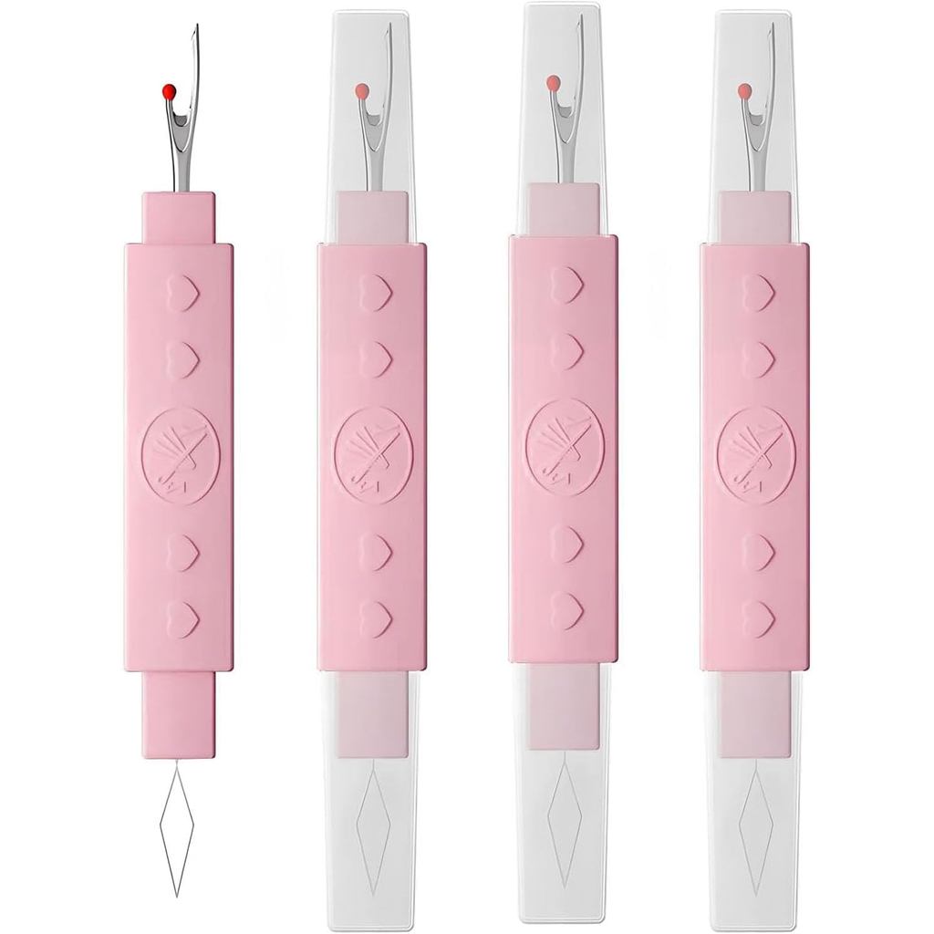 Bộ 4 Dụng Cụ Xỏ Chỉ Kim 2 Trong 1, Dụng Cụ Tháo Khâu, Xỏ Chỉ Kim Tự Động Hỗ Trợ Thêu Tay, May Vá