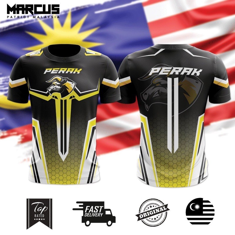 Áo thun chiến thuật Baju thăng hoa đầy đủ Perak Jersey G2 Áo thun Jersey