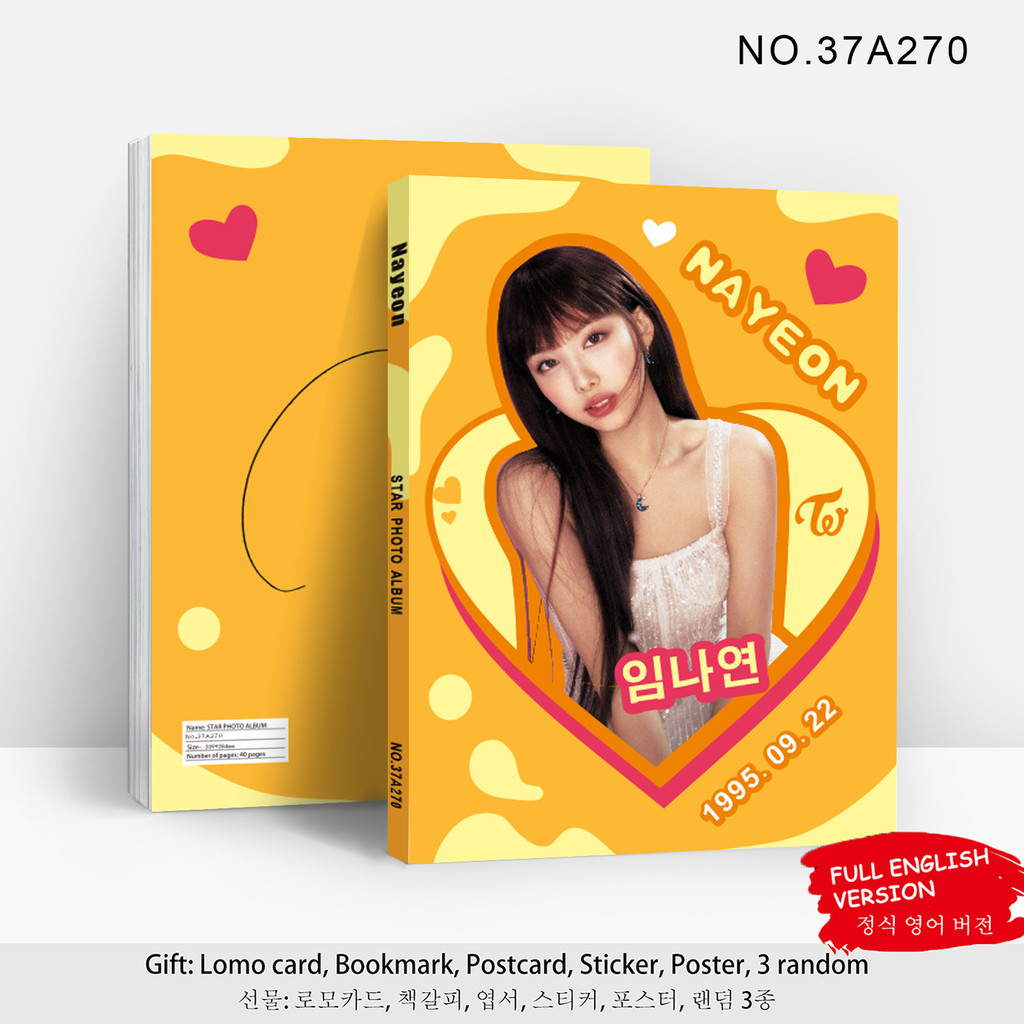 Album Ảnh Ngôi Sao Mới NAYEON Hàng Hóa Album Ảnh Lin Nalian HD Giấy Phủ Màu In Album Ảnh