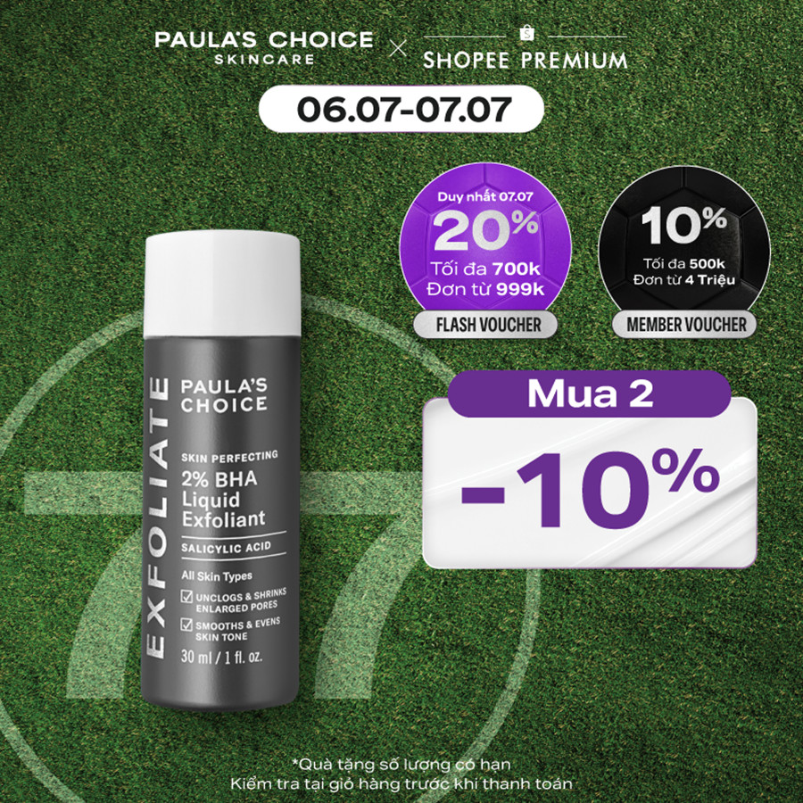 Dung dịch loại bỏ tế bào chết giảm mụn Paula's Choice Skin Perfecting 2% BHA Liquid Exfoliant 30ml 2016
