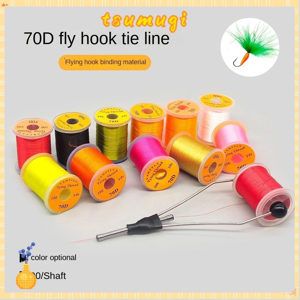 TSUMAGI Fly Tying Thread Line, Thread Spool Super Strong Fly Fishing Line, Salmon Bass Premium Fishi
