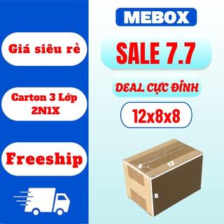 hộp giấy carton 12x8x8 bộ 50 trơn cứng cáp