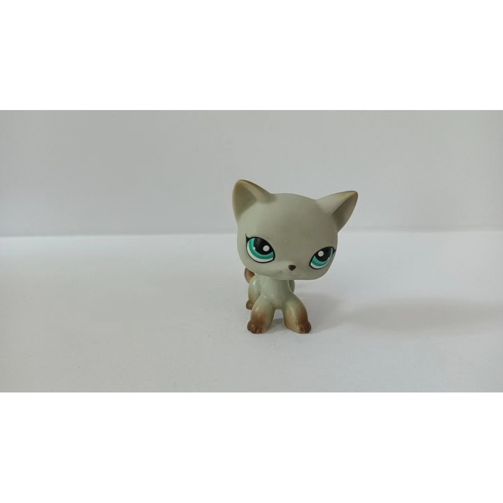 Mèo tóc ngắn màu xám 2 "LPS Hình #391 Đồ chơi Littlest Pet Shop