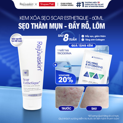 Kem Xóa Mờ Sẹo Lõm Scar Esthetique 60ML - Lấp Đầy Sẹo Rỗ Lõm, Sẹo Mụn, Thâm Sẹo - Rejuvaskin, Hàng Mỹ Chính Hãng