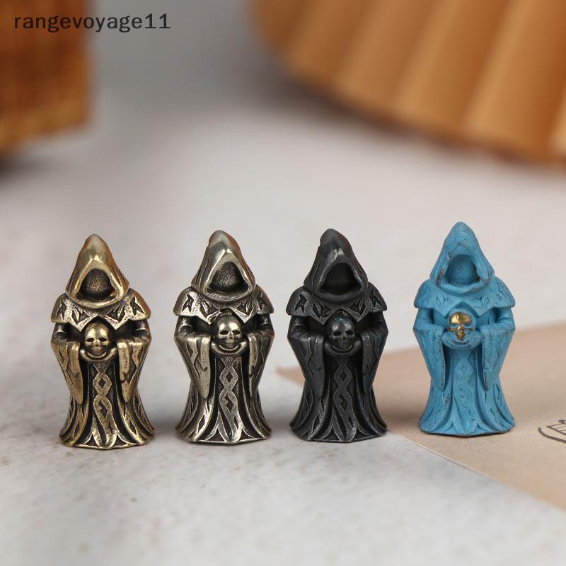 [Range11] Undead Skull Brass Knife Beads EDC DIY Paracord Dây Mặt dây chuyền [VN]