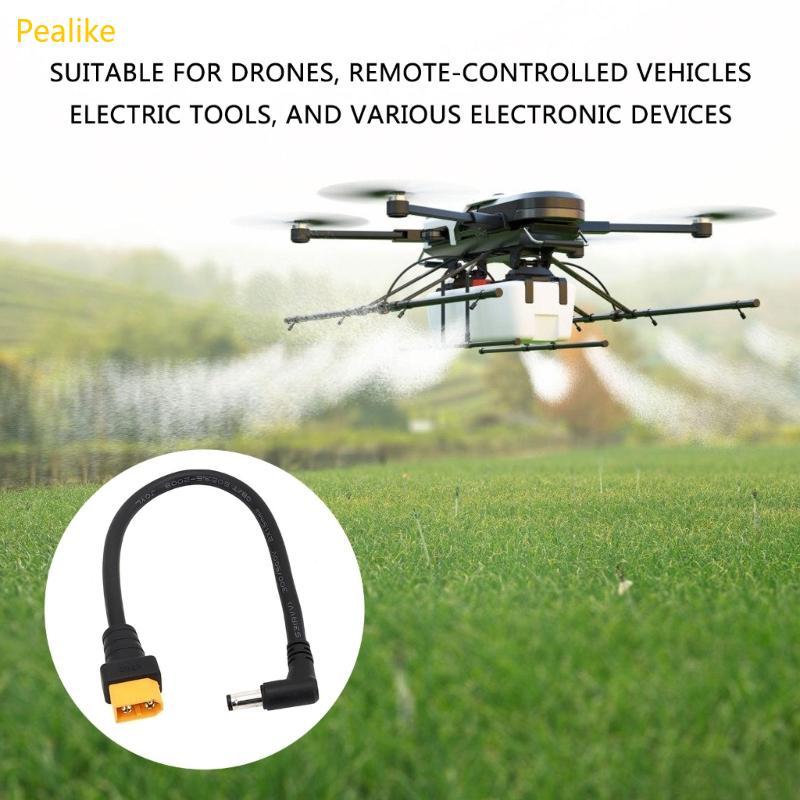 Pealike DC5525 XT60 Cáp Chuyển Đổi XT60 Nam Sang DC5525 Nam Cáp Nguồn Cho TS100 Hàn Sắt Và Ngoài Trờ