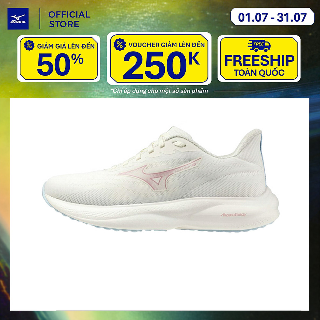 Giày Chạy Bộ Nữ Mizuno Mizuno Revolt 4 - Trắng Kem - J1GD258123