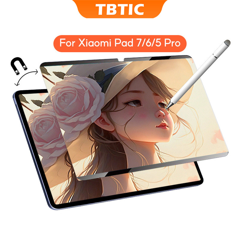 GLOBAL LION Từ Matte Paperlike Bảo Vệ Màn Hình Cho Xiaomi Pad 7 6 5 Pro 2024 11.2 2023 2022 11 Inch 