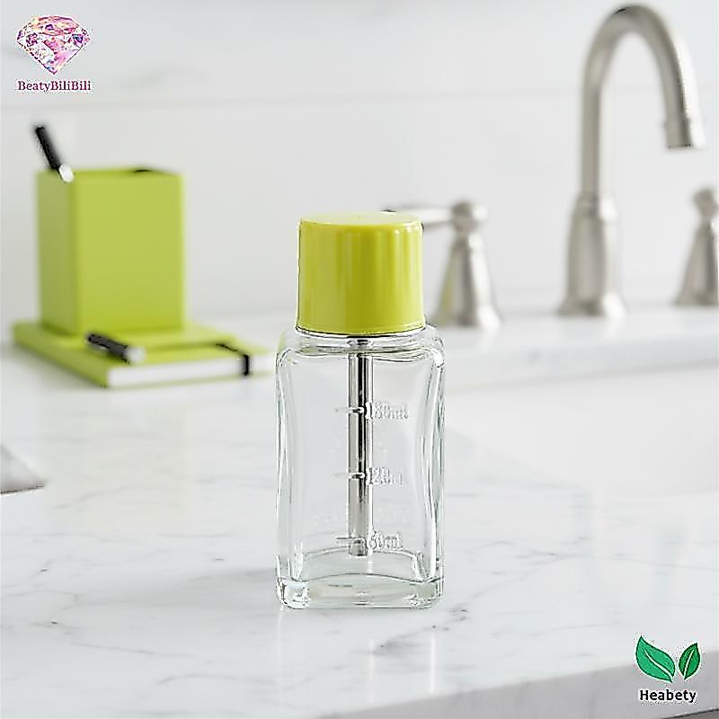 Heabety Làm Móng Tay Báo Chí Bơm Tẩy Móng Tay Chai Thủy Tinh 100ml Phễu Di Động Cho Salon Acetone Lư