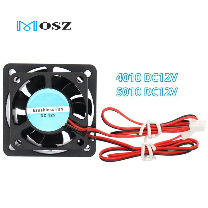Quạt tuabin máy in 3D 4010 40x40X10 5010mm 50x50x10 2Pin Quạt làm mát không chổi than DC 12V Quạt ốn