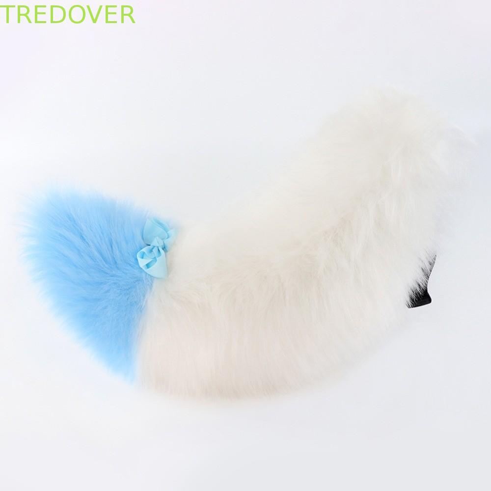 TREDOVER Animal Wolf Dog Tail, có dây đai có thể điều chỉnh 60cm / 23in Furry Furry Fursuit Đuôi Kig