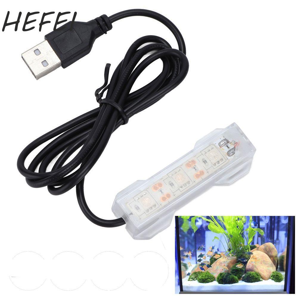 HEFEI Đèn bể cá HEFEI Đèn thủy sinh LED chiếu sáng Bể cá đầy màu sắc Đèn bể cá nhỏ